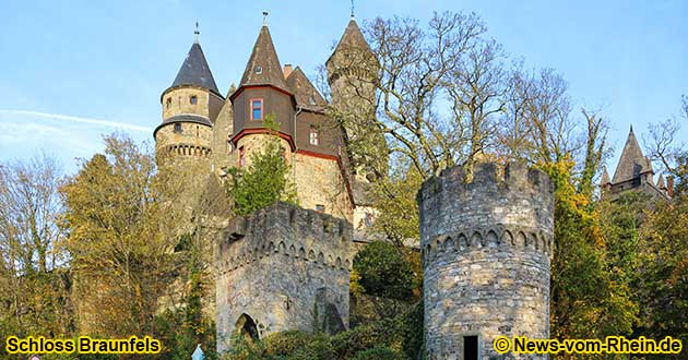 Schloss Braunfels befindet sich in Hessen, in der Nähe von Wtzlar und ist eine der schönsten mittelalterlichen Burganlagen in Deutschland.